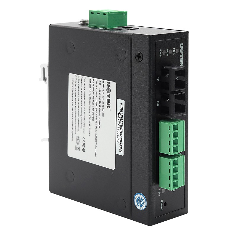 100M光纖轉2路 CANBUS 轉換器